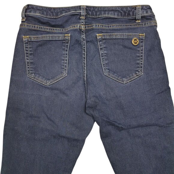 Michael Kors Jeans Dark Denim Izzy Skinny Womens Size 8 Small Modern Classic - Picture 5 of 11